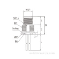 M12 machacada de 5 núcleos con el conector impermeable